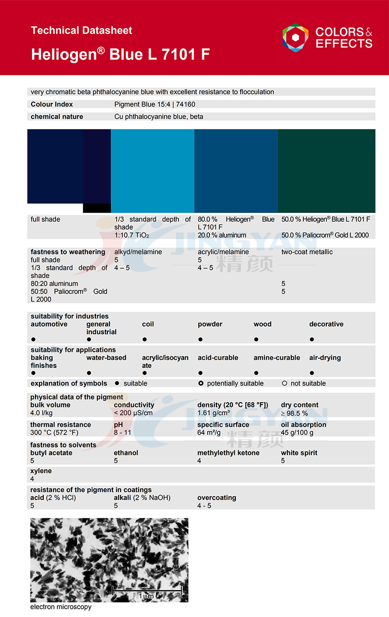 巴斯夫L7101F酞菁藍(lán)顏料